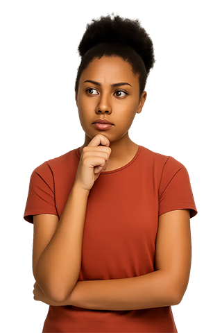Jeune femme en posture de questionnement